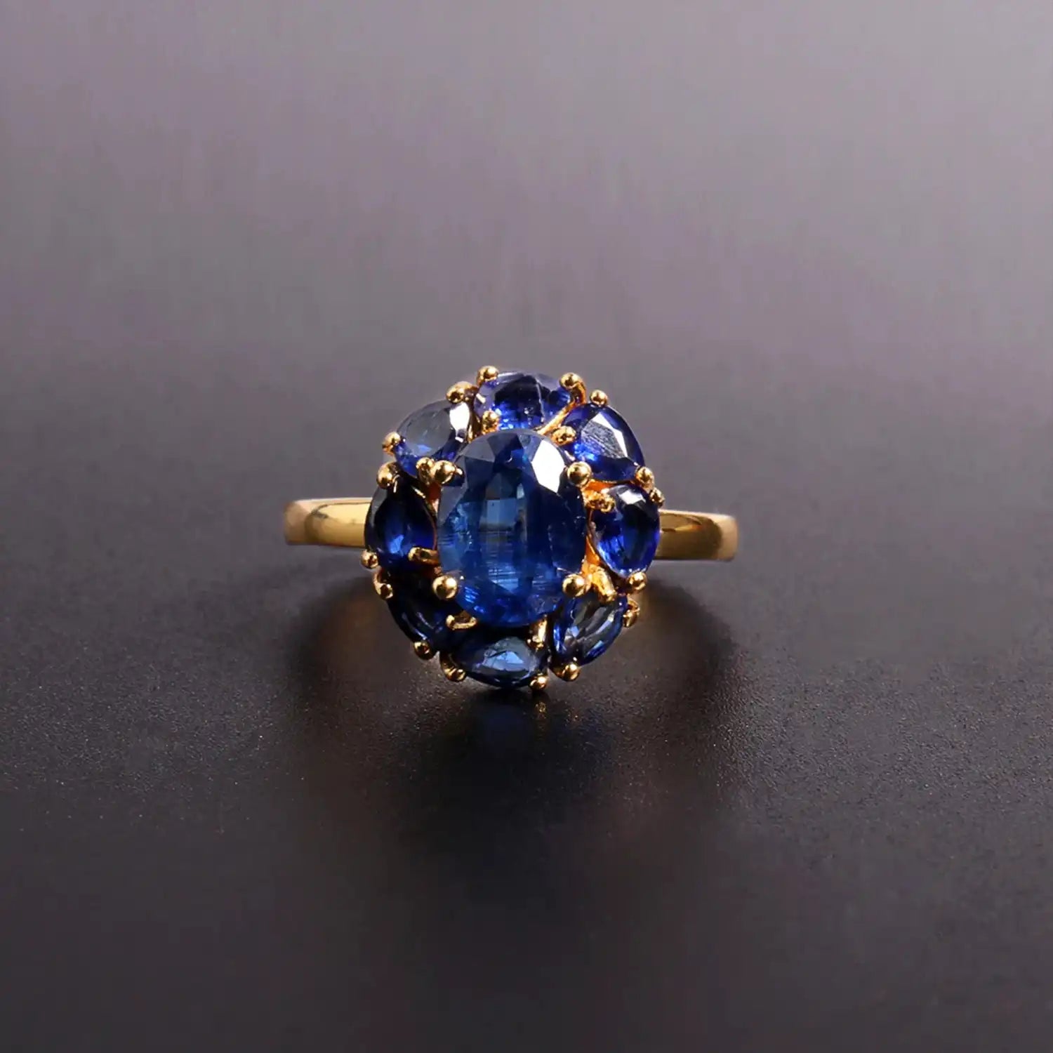 Deep Blue Kyanite Sterling Silver Ring